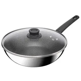 TEFAL Emotion Plus Power SS wokpande med låg - 28 cm - WOK & SAUTEPANDER