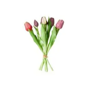DACORE tulipan buket 7 stk. 31 cm multi - rosa/lilla - PYNT & FIGURER