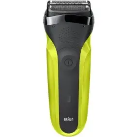 BRAUN Shaver serie 3 300 clean & close - sort/lime - SHAVERE
