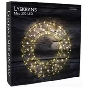 Lyskrans med 200 LED - Ø35 cm - OPHÆNG