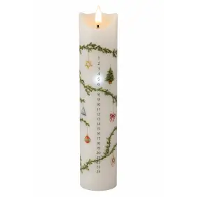NORDIC GLOW Kalenderlys LED med motiv - 27 cm - KALENDERLYS