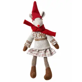 DACORE Julemus i strik 33 cm - pige - NISSER