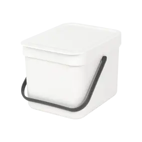 BRABANTIA Affaldsspand m/ låg 6 liter - hvid - AFFALDSSPANDE