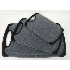 Skærebræt grå plast - 25 x 15 cm - SKÆREBRÆTTER