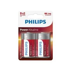 PHILIPS Power alkaline "D" batteri - 2 stk - BATTERIER