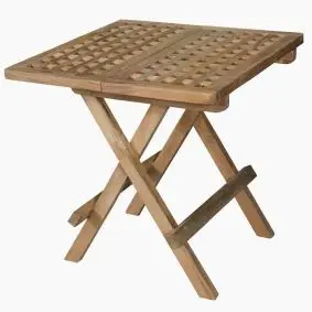 TEAK Ristklapbord 50 x 50 cm - FOLDEBORDE