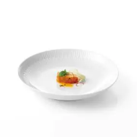 AIDA Relief dyb tallerken 22 cm 4 stk - hvid - TALLERKNER