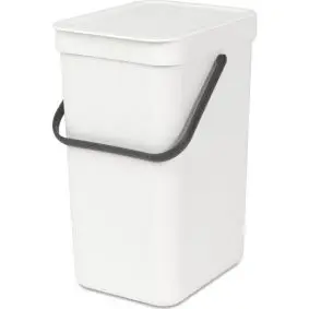 BRABANTIA Affaldsspand m/ låg 12 liter - hvid - AFFALDSSPANDE