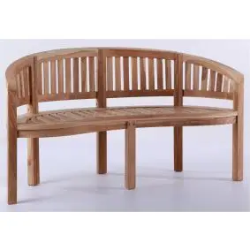 TEAK Bananbænk 3 pers/150 cm - HAVEBÆNKE
