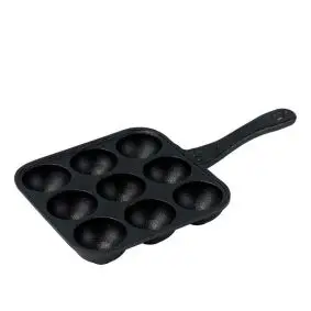 HOLM Æbleskivepande støbejern m. 9 huller - ÆBLESKIVE- & PANDEKAGEPANDER