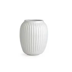 KÄHLER Hammershøi vase 21 cm - hvid - KÄHLER