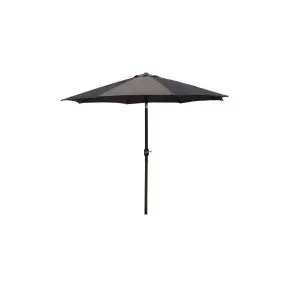 HOFFMANN Alu parasol sevilla Ø3m m/tilt - grå - PARASOLLER & OVERDÆKNING