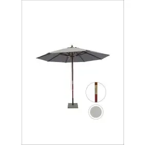HOFFMANN Parasol nice Ø 3 m - grå - MARKEDSPARASOLLER