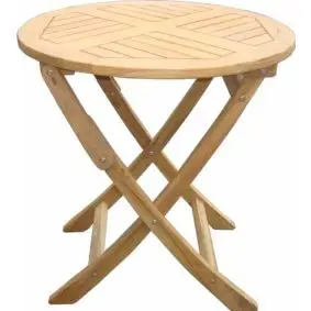 TEAK Luksus cafébord Ø 70 cm "boston" - FOLDEBORDE
