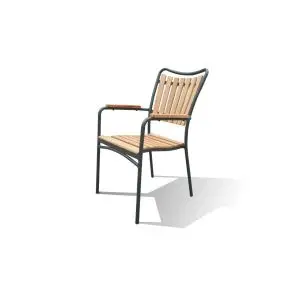 Eva magnolia havestol teak/grå - HAVESTOLE