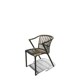 Paris cafestol strukturgrå polyrattan - HAVESTOLE