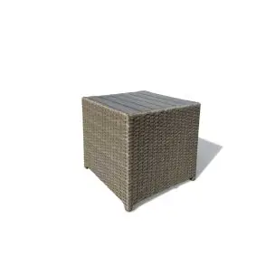 Sidebord 40 x 40 cm champagne - HAVEMØBLER VEDLIGEHOLDELSFRIE