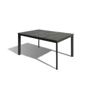 Hellerup havebord 90 x 150 cm grå/antracit - HAVEMØBLER VEDLIGEHOLDELSFRIE