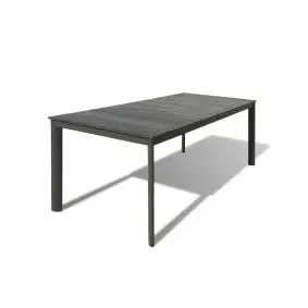 Hellerup havebord 90 x 200 cm grå/antracit - HAVEMØBLER VEDLIGEHOLDELSFRIE