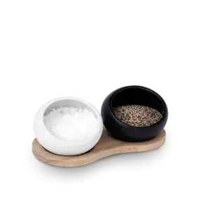 ROSENDAHL Fingersalt & peberkar m/holder i egetræ - SALTKAR