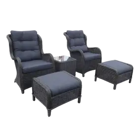 Sofia hyggesæt i polyrattan inkl. komplet hyndesæt - gråmix - LOUNGE & SOFASÆT
