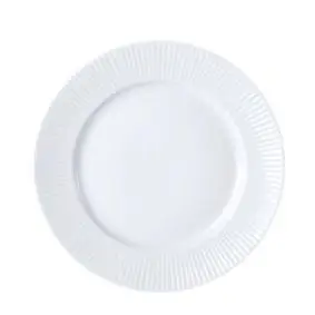 AIDA Groovy tallerken 22 cm porcelæn - hvid - TALLERKNER