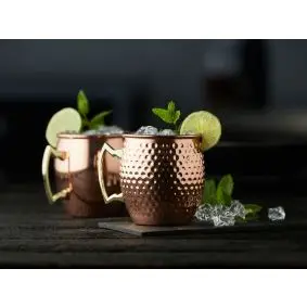 LYNGBY GLAS Moscow mule-krus 2 stk kobber - SPIRITUSGLAS