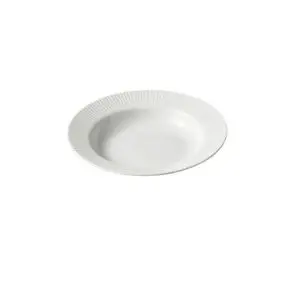 AIDA Groovy suppe tallerken 22 cm porcelæn - hvid - TALLERKNER