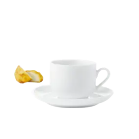 AIDA Atelier hvid kaffekopper med underkop 4 stk - hvid - KOPPER & KRUS