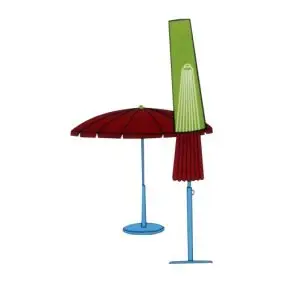 Overtræk til havemøbler parasol 195 cm. - OVERTRÆK TIL PARASOLLER