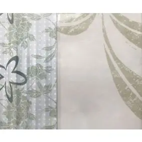Badeforhæng 180x200 cm mønster grøn - BADEFORHÆNG