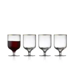 LYNGBY GLAS Palermo gold vinglas 4 stk - VINGLAS