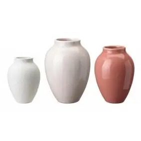 KNABSTRUP Minivaser 3 stk - hvid, rosa og koral - KNABSTRUP KERAMIK