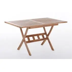 TEAK Havemøbelsæt mondena bord 85 x 135  cm  med 4 stole uden armlæn - FOLDEBORDE