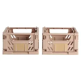 DAY Opbevaringskasse foldbar 25x16,5 cm natural sand - 2 stk. - DIVERSE