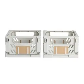DAY Opbevaringskasse foldbar 25x16,5 cm light grey - 2 stk. - DIVERSE
