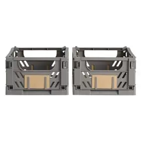 DAY Opbevaringskasse foldbar 25x16,5 cm dark grey - 2 stk. - DIVERSE