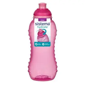 SISTEMA Drikkedunk 330 ml twist 'n' sip - pink - MADKASSER & DRIKKEDUNKE
