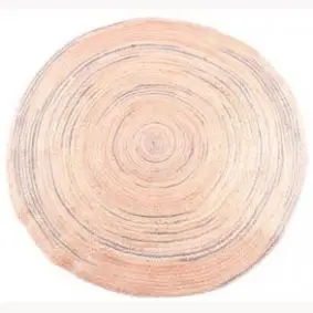 LA FINESSE Jute tæppe Ø120 cm - natural/lys mix - LA FINESSE