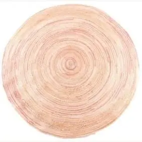 LA FINESSE Jute tæppe Ø120 cm - natural/mix - LA FINESSE
