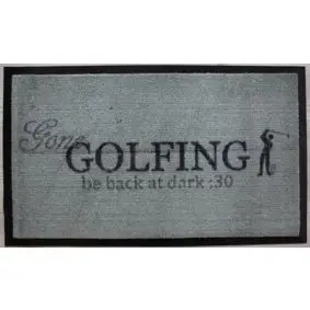 Dørmåtte 45 x 75 cm skridsikker - "Golfing" - DØRMÅTTER