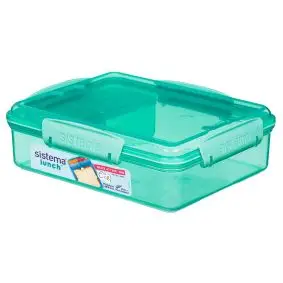 SISTEMA Madkasse snack attack duo - minty teal - MADKASSER & DRIKKEDUNKE