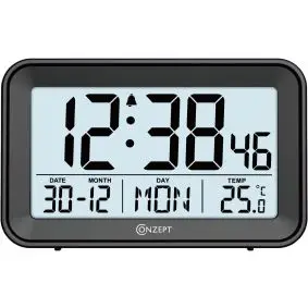 Digitalt vækkeur 10 x 6,5 cm - TERMOMETER