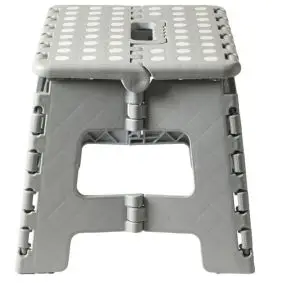 DACORE Foldbar skammel 29 x 22 x 22 cm - grå - DIVERSE