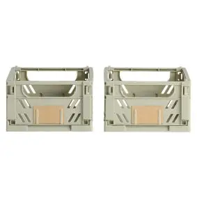 DAY Opbevaringskasse foldbar 17x12,5 cm moss green - 2 stk. - DIVERSE