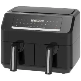 EMERIO Airfryer dobbelt - 3,6 + 3,6 liter - AIRFRYER & TILBEHØR