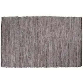 LA FINESSE Læder/skind kludetæppe 120 x 180 cm - brun - TILBEHØR