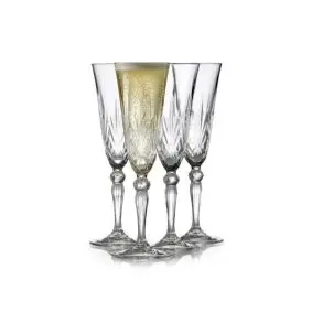LYNGBY Melodia krystal champagneglas 16 cl. 4 stk - VINGLAS