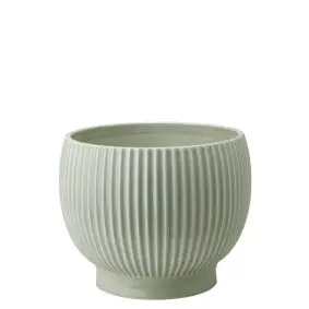 KNABSTRUP Urtepotteskjuler med riller Ø18 cm - mint - KNABSTRUP KERAMIK