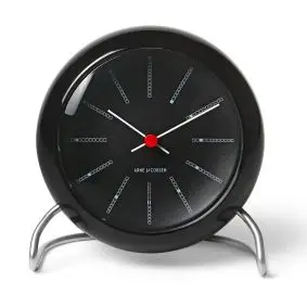 ARNE JACOBSEN Bankers bordur Ø11 cm - sort - URE & ALARMER